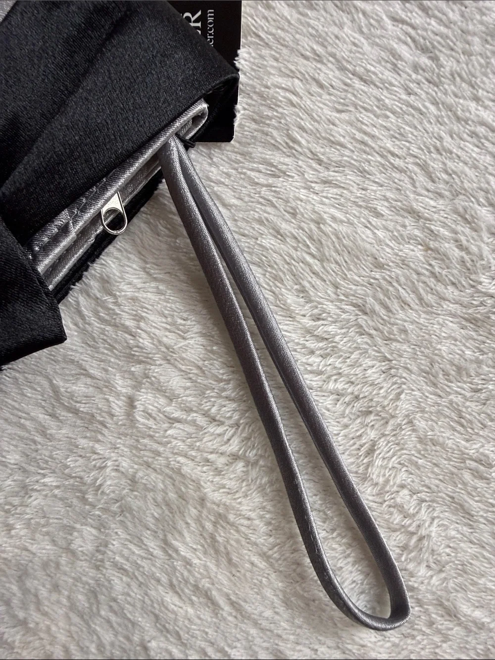 Bijoux Terner NWT Silver & Black Satin Evening Clutch Bag